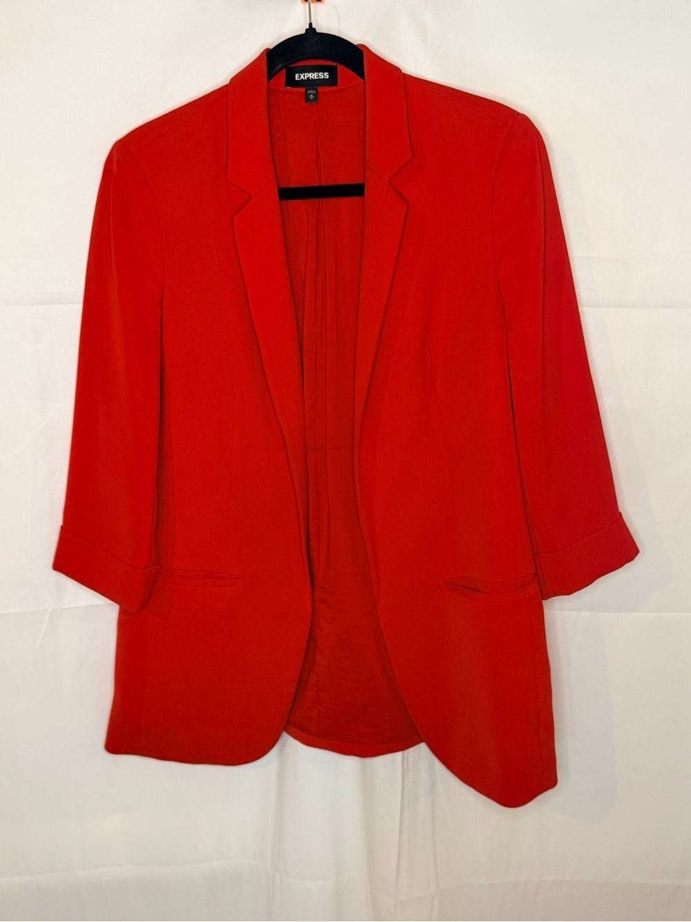 Express Red Open-Front Blazer Jacket